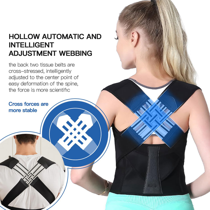 Adjustable Back Posture Corrector for Improved Spine Alignment & Comfort - Unisex Design