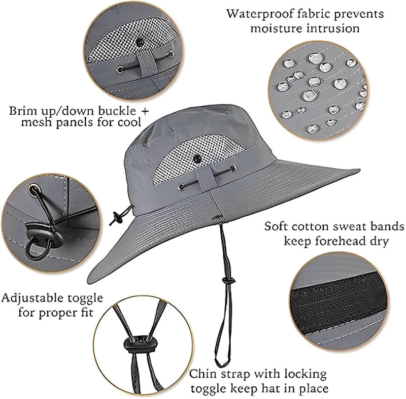 Men's UV Protection Sun Hat - Lightweight, Breathable, Adjustable Outdoor Cap