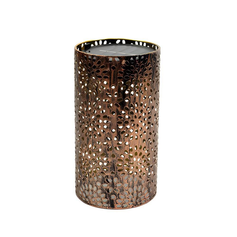 7.3-Inch Metal Cut-Out Solar Lantern for Outdoor Decor - Stylish & Eco-Friendly Lighting