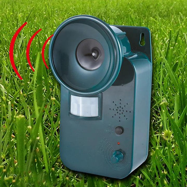 5000 sqft Ultrasonic Cordless Pest Repeller - Safe Outdoor Solution for Repelling Various Animals (9V DC)