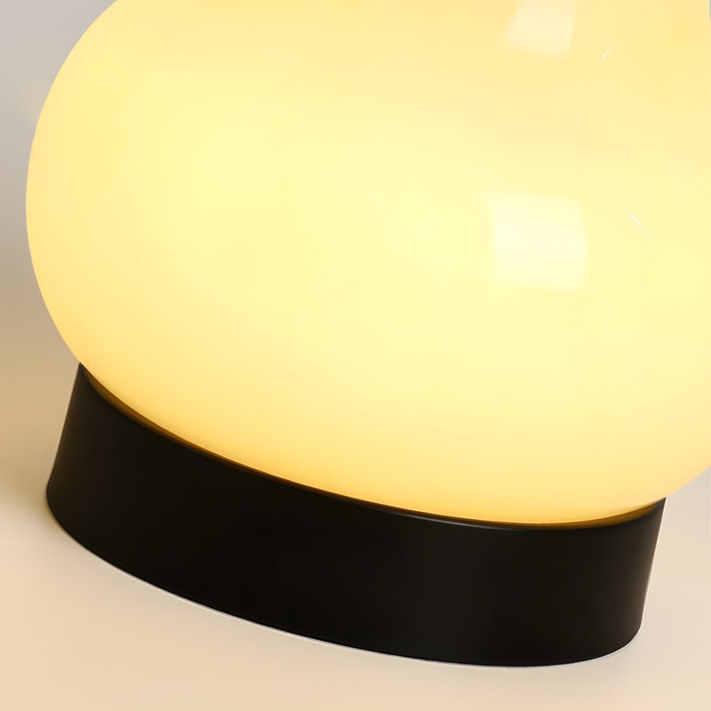 7.5-Inch Glass Pear LED Table Lamp with Touch Switch - Elegant Ambient Lighting for Home Decor