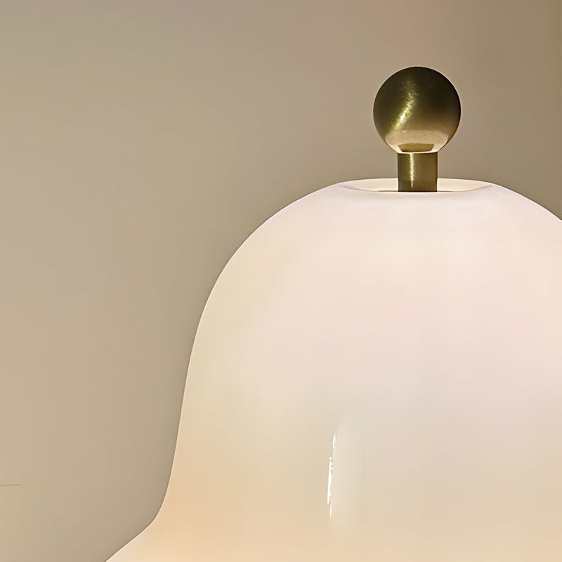 7.5-Inch Glass Pear LED Table Lamp with Touch Switch - Elegant Ambient Lighting for Home Decor