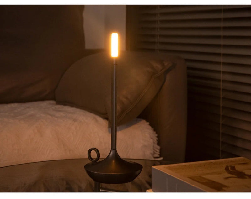 Wick LED Candle Light Table Lamp - Elegant Battery-Operated Decorative Lighting for Home & Events