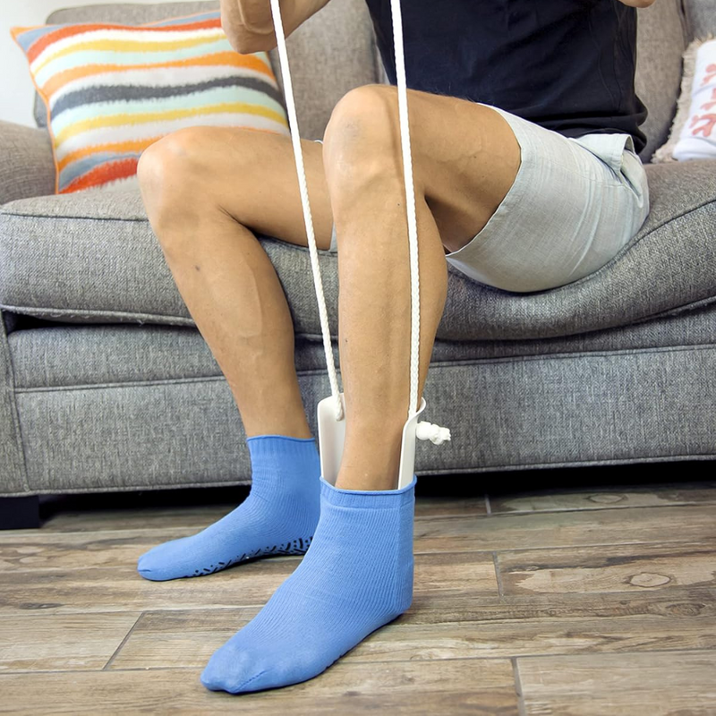 Easy Wear No Bend Sock Aid for Seniors and Disabled - Sock Dressing Tool for Elderly Assistance