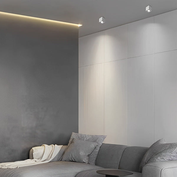 Square Adjustable LED Ceiling Grille Light with Three-Step Dimming - Modern Lighting Solution for Home & Office