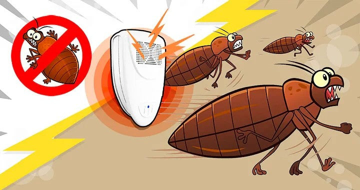 Ultrasonic Bed Bug Repeller - Fast-Acting Bed Bug Elimination in 48 Hours | Safe & Eco-Friendly Solution