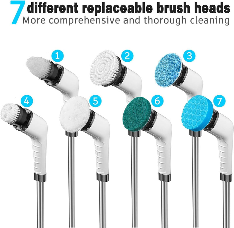 7-in-1 Electric Multi-Surface Scrubber & Cleaner - Powerful, Versatile Cleaning Tool for Home & Kitchen