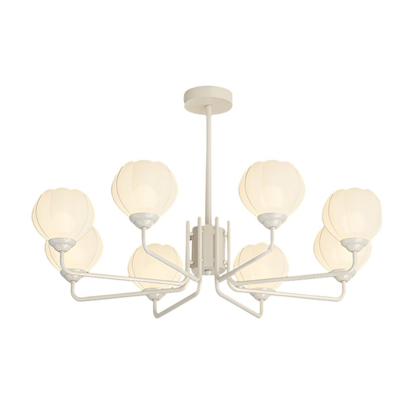 Modern 8-Flower Bell Orchid Pendant Light Fixture - Three-Step Dimming, Elegant Hanging Design