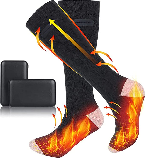 Premium Rechargeable Heated Socks for Ultimate Warmth & Comfort - Perfect for Outdoor Activities, Winter Sports, and Cold Weather