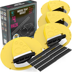 4-Pack Bucket Lid Mouse Trap - Effective Rodent Control Solution for Home & Garden