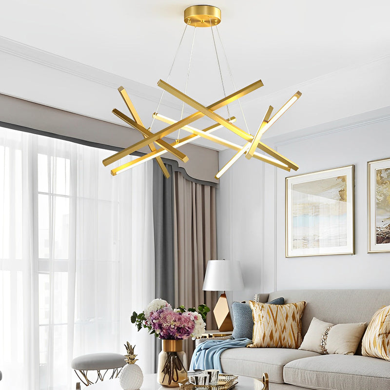 8-Light Modern LED Sputnik Chandelier - Stylish Ceiling Light Fixture for Contemporary Home Decor