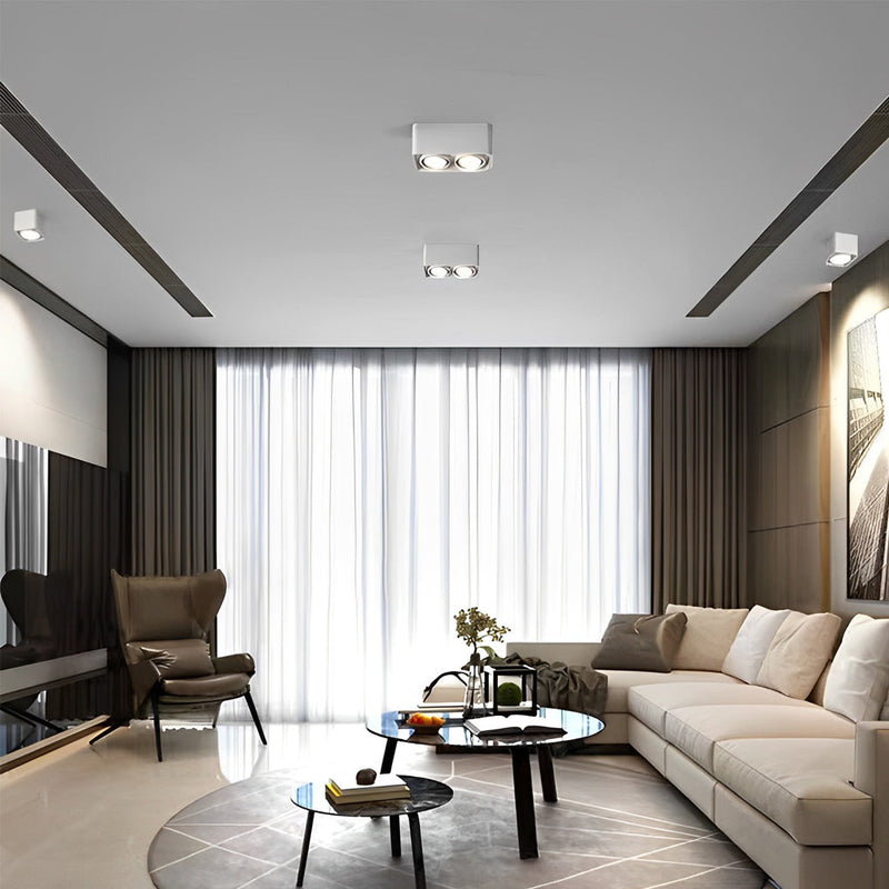 Square Adjustable LED Ceiling Grille Light with Three-Step Dimming - Modern Lighting Solution for Home & Office