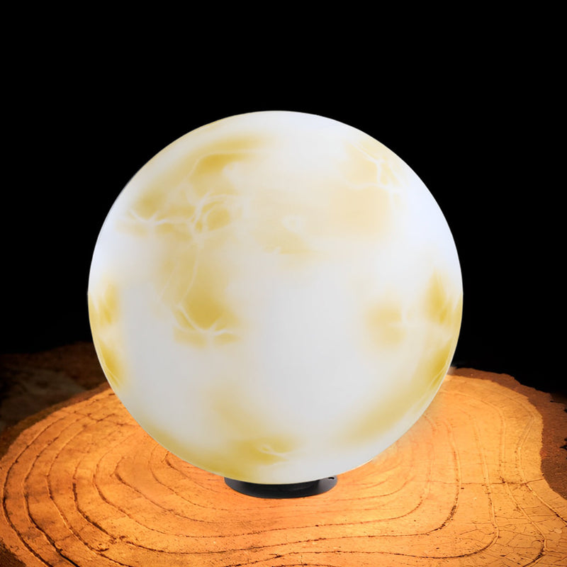 Moon-Shaped Outdoor Pier-Mount Pillar Accent Light - Stylish Solar Garden Post Lantern