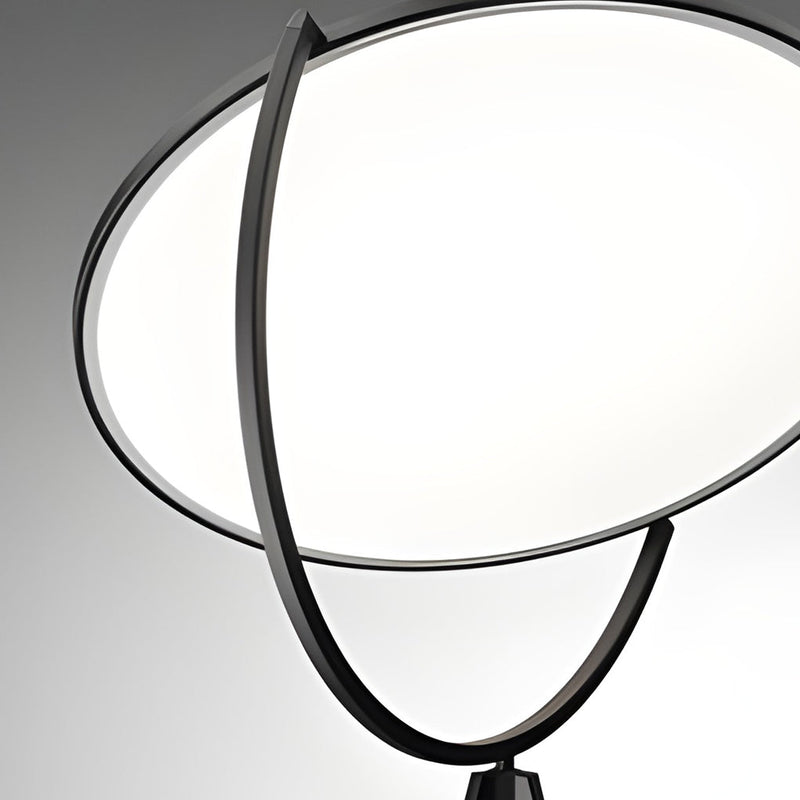 Modern Black Metal Rotating LED Tripod Floor Lamp - Adjustable Height & Stylish Design