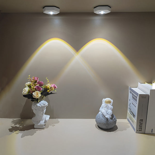 Colorful Sunset Projection LED Light with Touch Switch | Battery-Powered Ambient Cabinet Lighting for Home Decor