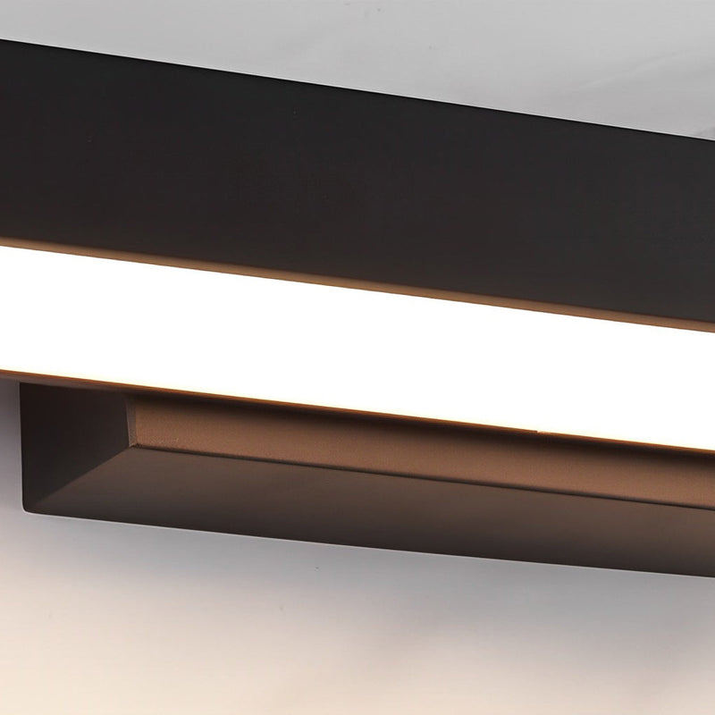 Outdoor Motion Sensor Black Rectangle Wall Light - Weatherproof Security Lighting for Patios, Gardens, and Entrances