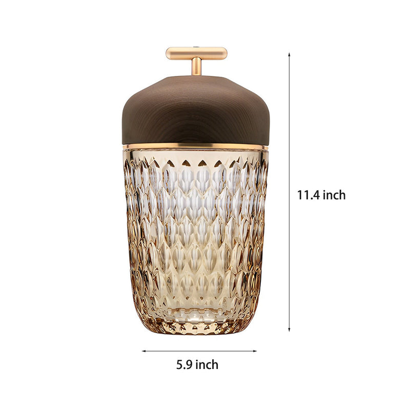 Elegant Cup-Shape Crystal Table Lamp | Glass Ambient Lighting for Home Decor