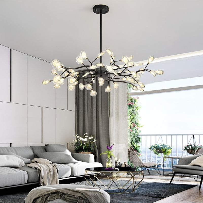 Nordic Branches Metal & Acrylic Chandelier - Modern Hanging Ceiling Light Fixture
