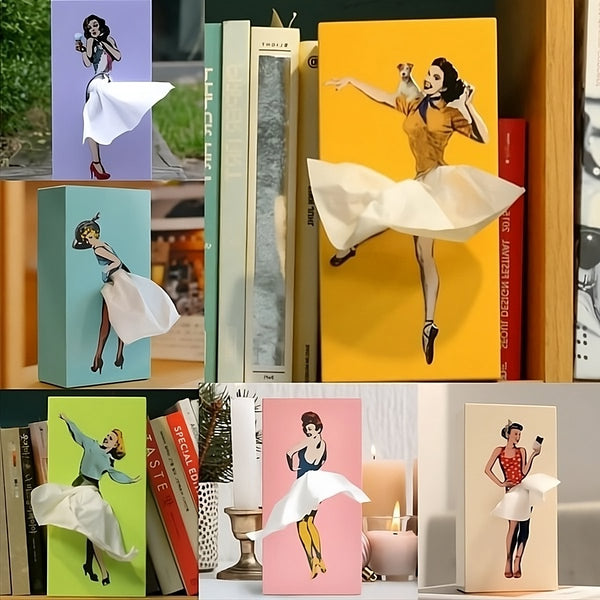 Elegant Flying Skirt Tissue Box - Stylish Home Decor & Functional Tissue Holder