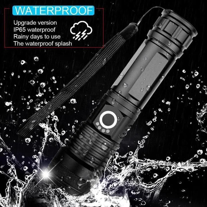 90000 Lumens XHP50.2 Ultra Bright Tactical Flashlight - Most Powerful LED Torch for Outdoor Adventures, Camping, and Emergency Use