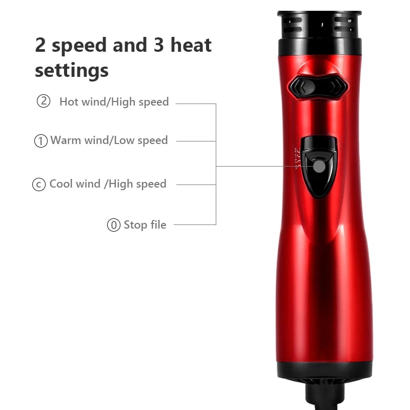 Professional Rotating Hair Dryer with Ionic Technology for Effortless Styling and Frizz Control