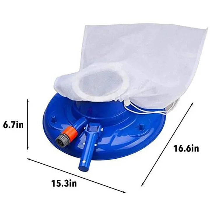 Heavy-Duty Pool Leaf Vacuum - Large Capacity Leaf Sucker for Inground & Above Ground Swimming Pools (Blue) - Efficient Debris Removal Tool