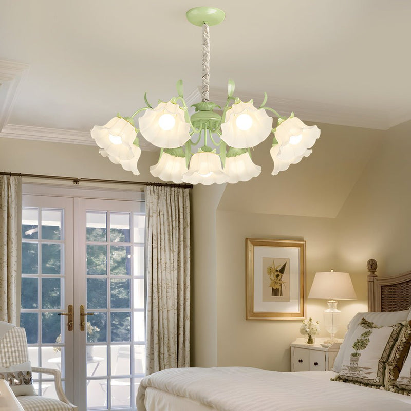 Elegant French Style Chandelier with 9 Flower Heads - Three-Step Dimming Feature