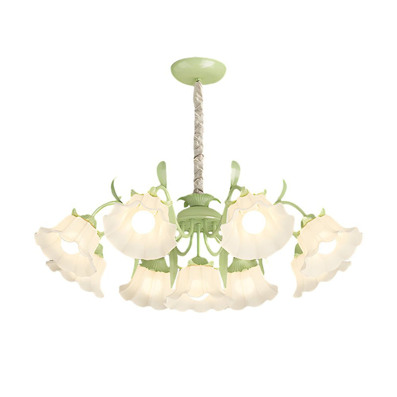 Elegant French Style Chandelier with 9 Flower Heads - Three-Step Dimming Feature