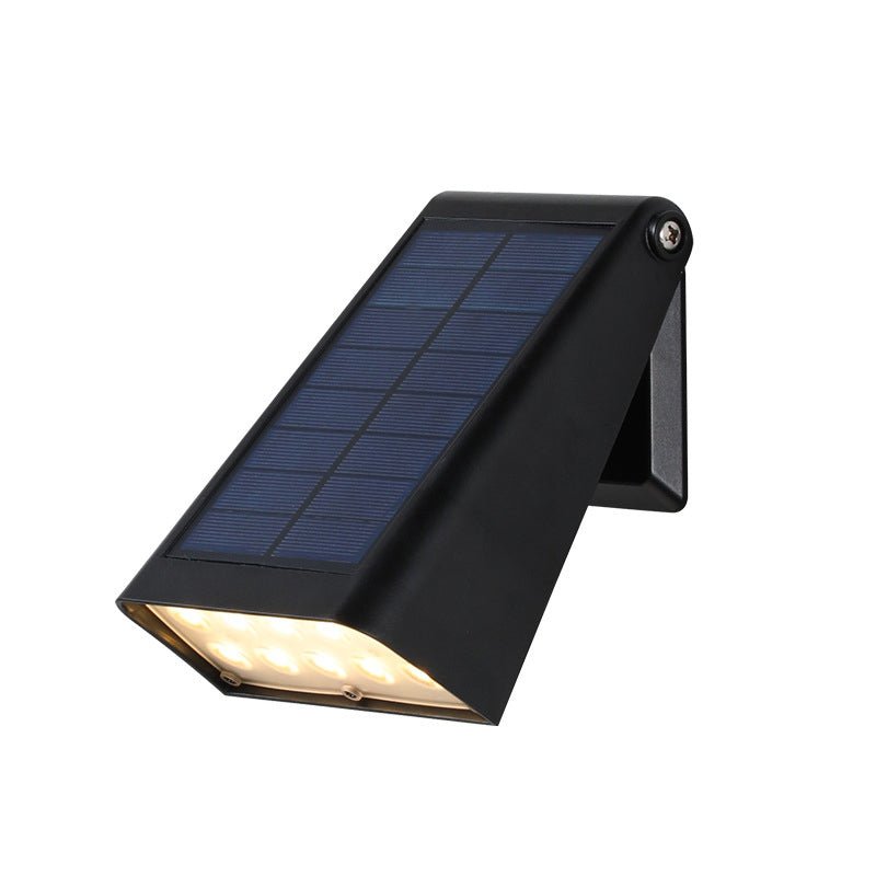 90° Adjustable Smart LED Waterproof Black Modern Solar Wall Lights - Energy-Efficient Outdoor Lighting