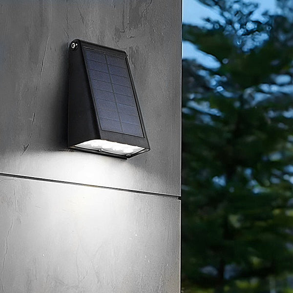 90° Adjustable Smart LED Waterproof Black Modern Solar Wall Lights - Energy-Efficient Outdoor Lighting