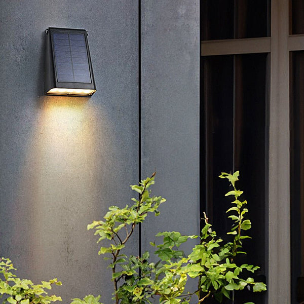 90° Adjustable Smart LED Waterproof Black Modern Solar Wall Lights - Energy-Efficient Outdoor Lighting