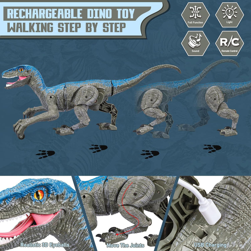 Remote Control Dinosaur Toy - Interactive T-Rex with Realistic Movements & Sounds - Perfect for Kids Ages 3+