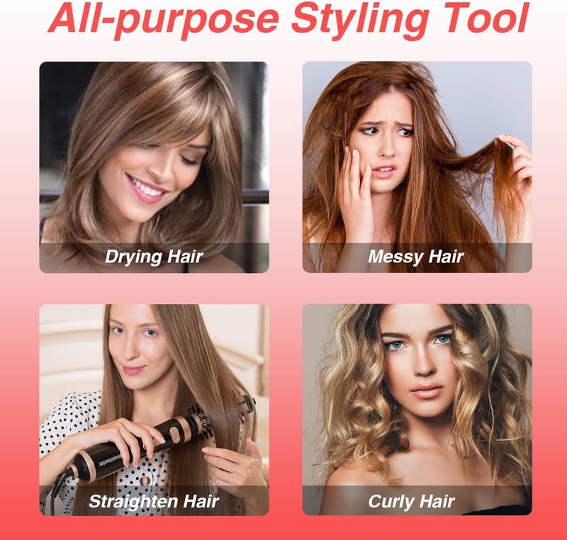 Professional Rotating Hair Dryer with Ionic Technology for Effortless Styling and Frizz Control
