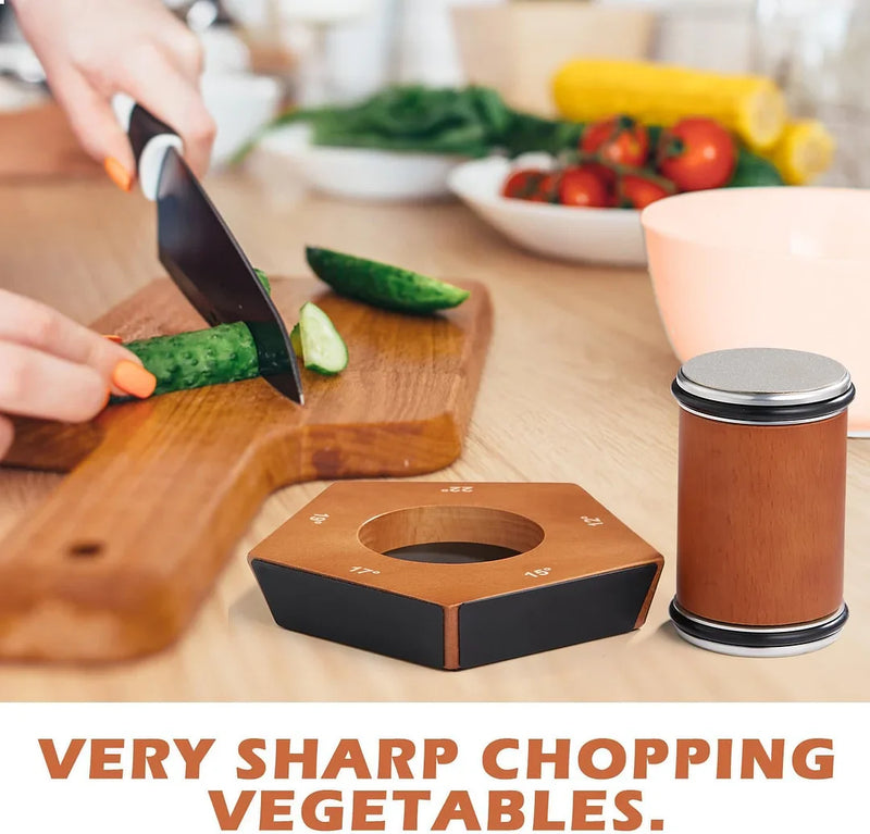 Manual Diamond Knife Sharpener Set - Precision Rolling Design for Effortless Blade Sharpening