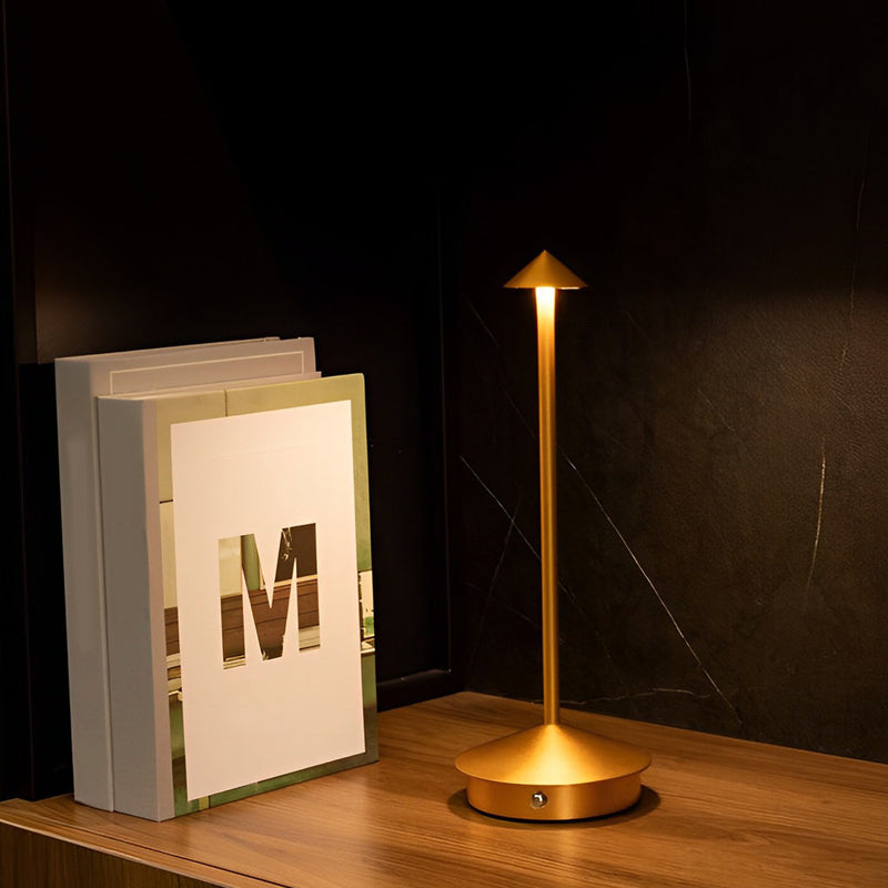 Mini Dimmable Triangle LED Table Lamp - Stylish & Energy-Efficient Lighting for Home & Office