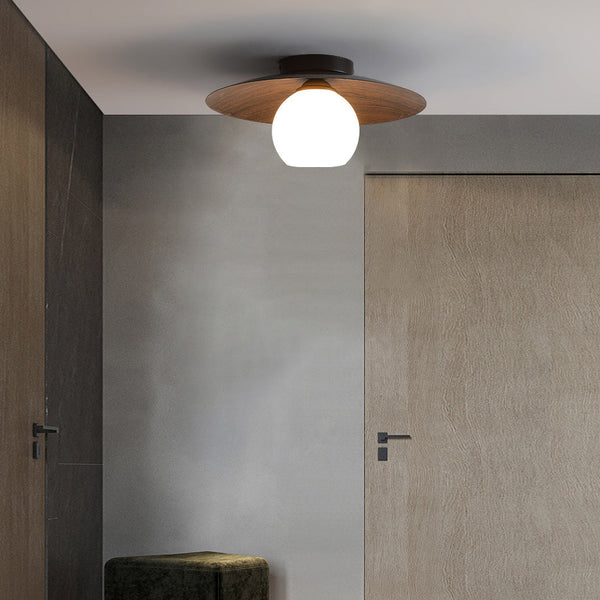 Nordic Minimalist Bowl-Shaped LED Ceiling Light | Flush Mount Fixture for Modern Home Decor