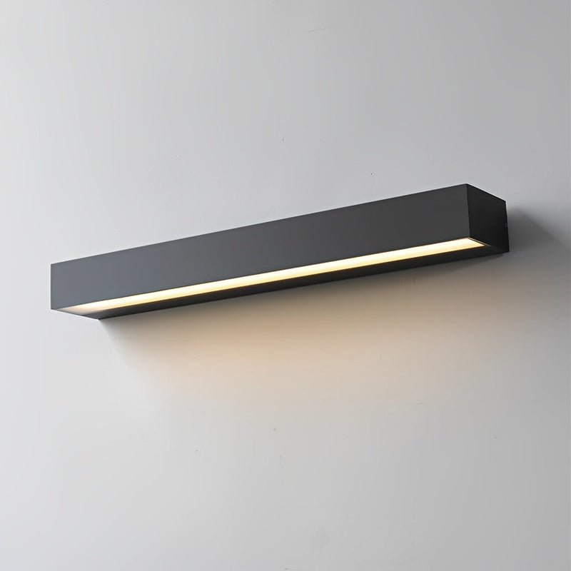 Modern Minimalist Waterproof Black LED Outdoor Wall Washer Light - Sleek Strip Design for Stylish Illumination