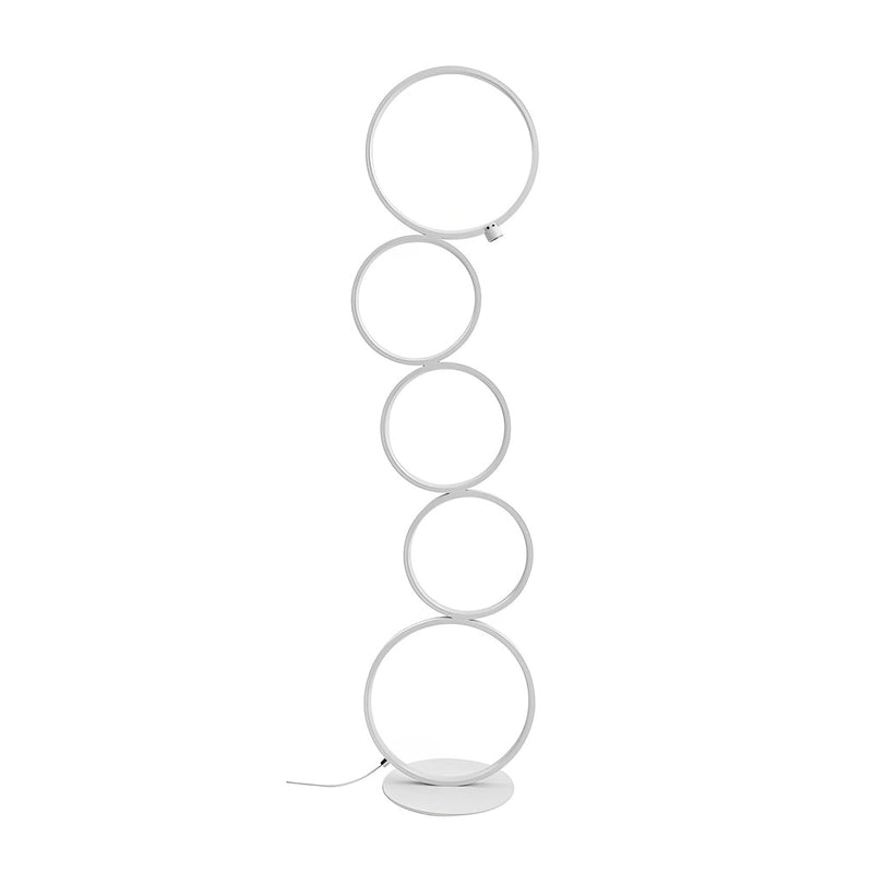 Modern Artistic 5-Circle LED Floor Lamp - Stylish Stack Design for Home Decor