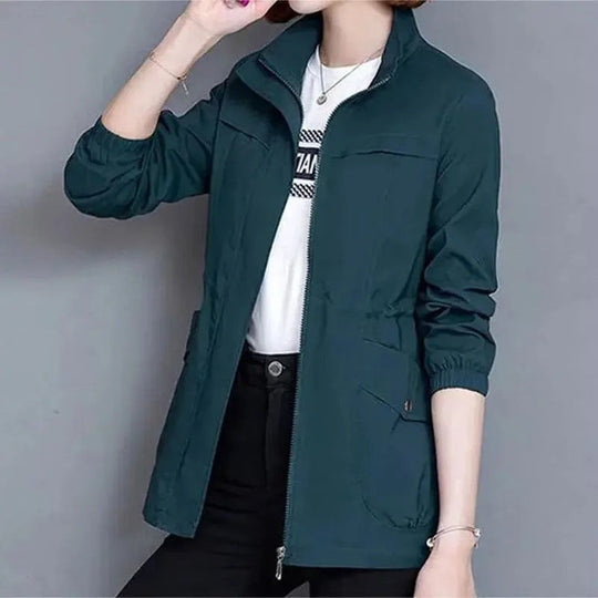 Women's Lightweight Water-Resistant Trench Coat - Stylish All-Season Versatile Outerwear