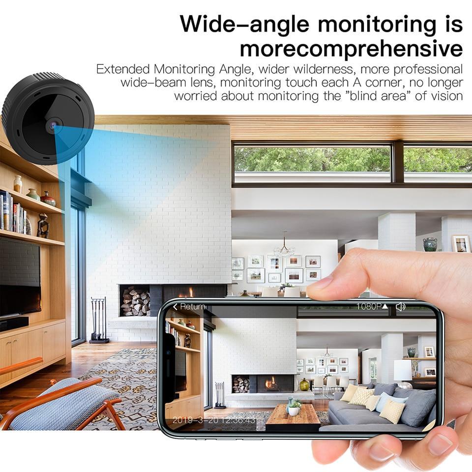 1080P HD Mini WiFi Camera with IR Night Vision - Home Security & Baby Monitor