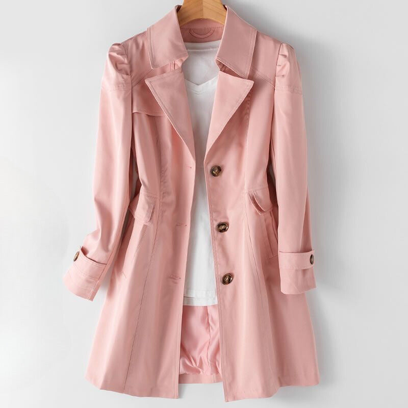 Elegant Bella Vita Trench Coat by Sofia Amoretti - Chic Women's Outerwear for Year-Round Style