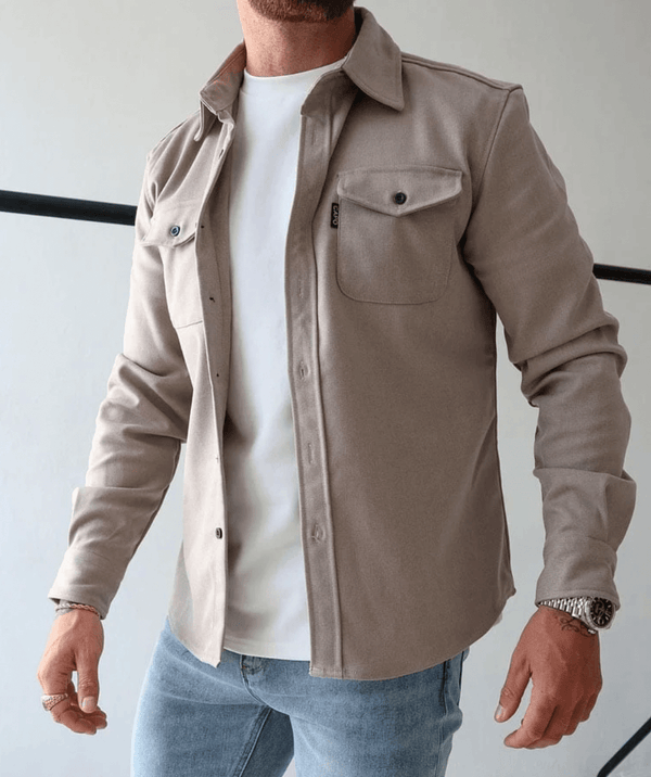 Men's Stylish Modern Shirt Jacket - Versatile Layering Essential for Casual & Smart-Casual Outfits