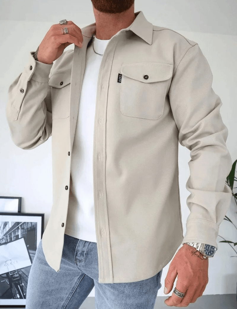 Men's Stylish Modern Shirt Jacket - Versatile Layering Essential for Casual & Smart-Casual Outfits