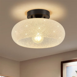 Modern Semi-Flush Ceiling Light Fixture with Elegant Glass Design - Contemporary Lighting for Home Decor