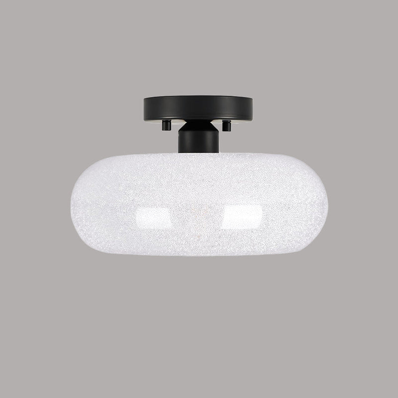 Modern Semi-Flush Ceiling Light Fixture with Elegant Glass Design - Contemporary Lighting for Home Decor