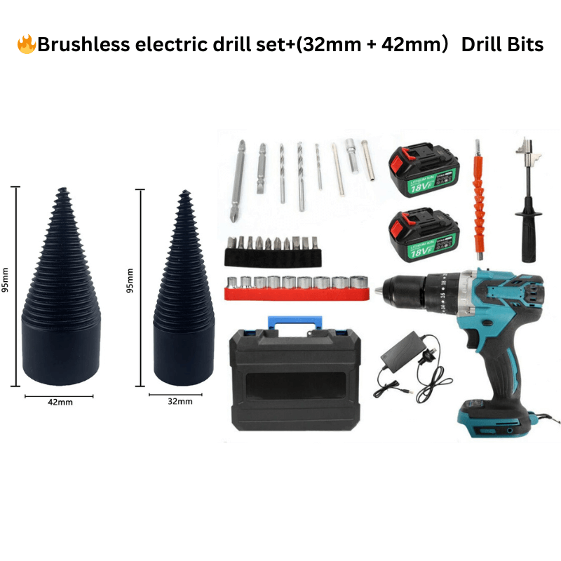Heavy-Duty Firewood Splitter Drill Bits - Efficient Wood Splitting Tool for Easy Firewood Preparation
