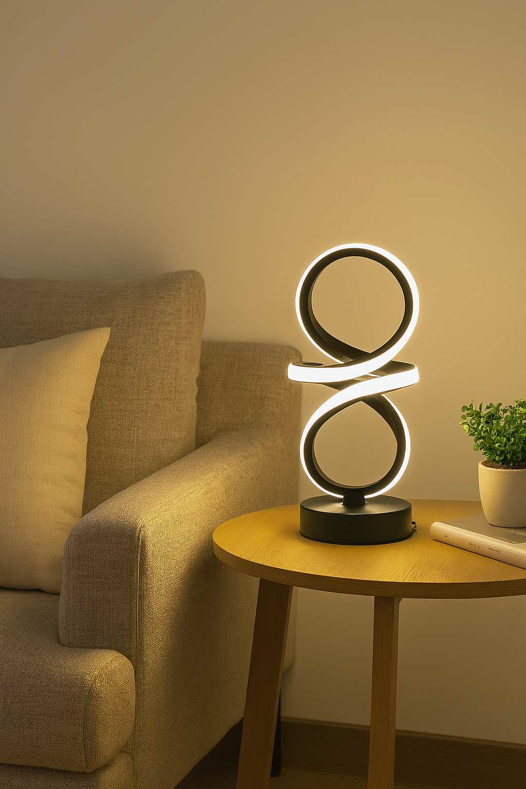 Endless Glow LED Lamp – Infinity-Inspired Illumination