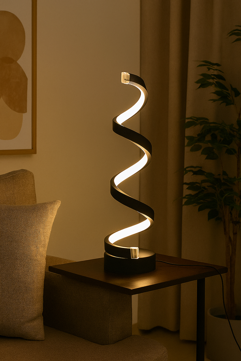 Spiral Motion LED Lamp – Fluid Form, Ambient Warmth