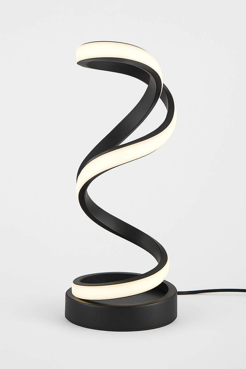 Sculptural Wave LED Lamp – Futuristic Simplicity