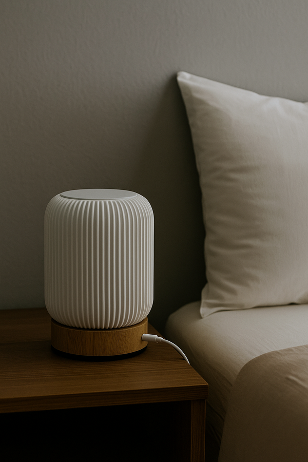 Ribbed Glow LED Lamp – Texture Meets Tranquility